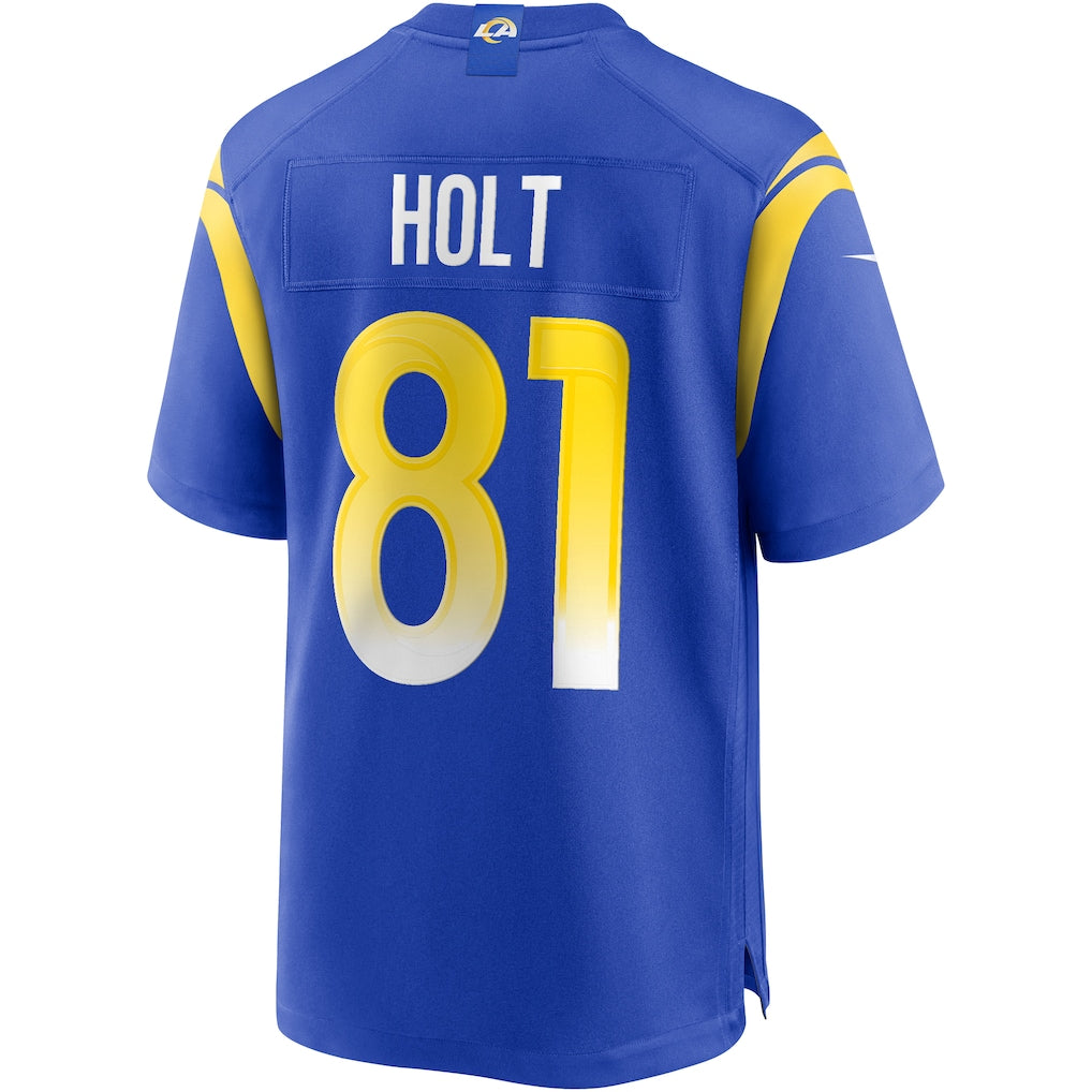 Choea LA.Rams #81 Torry Holt Royal Game Retired Player Jersey