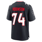 Choea H.Texans #74 Cam Robinson Navy Team Game Jersey
