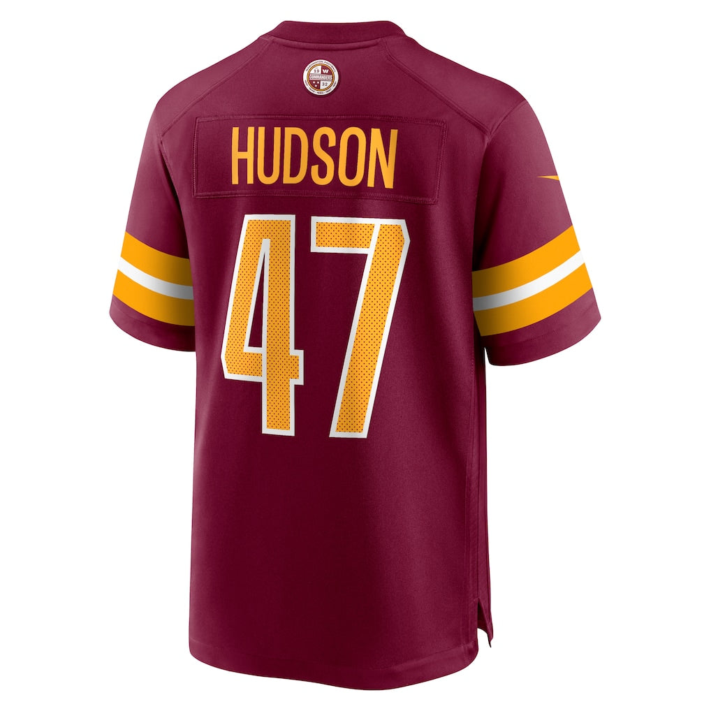 Choea W.Commanders #47 Khaleke Hudson Burgundy Game Jersey