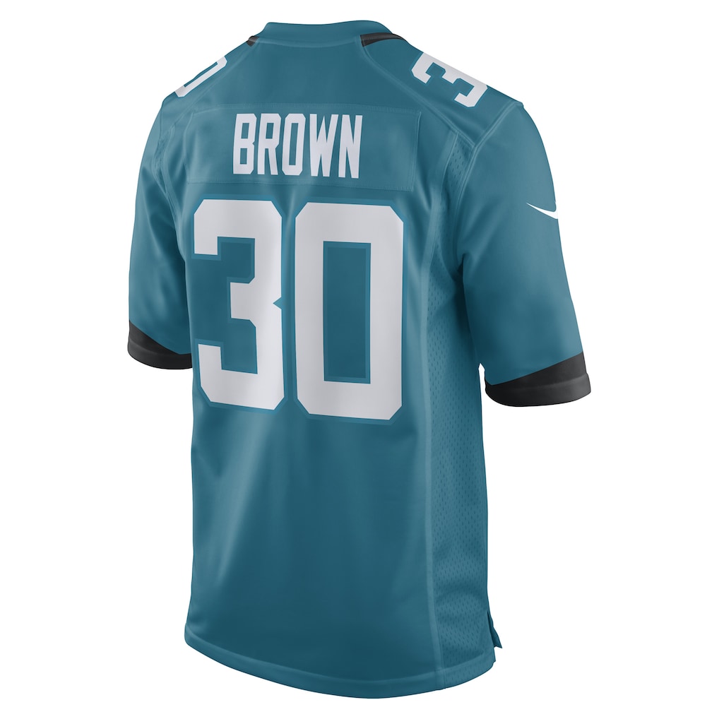 Choea J.Jaguars #30 Montaric Brown Teal Game Player Jersey