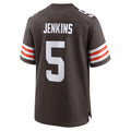 Choea C.Browns #5 Rayshawn Jenkins Brown Team Game Jersey