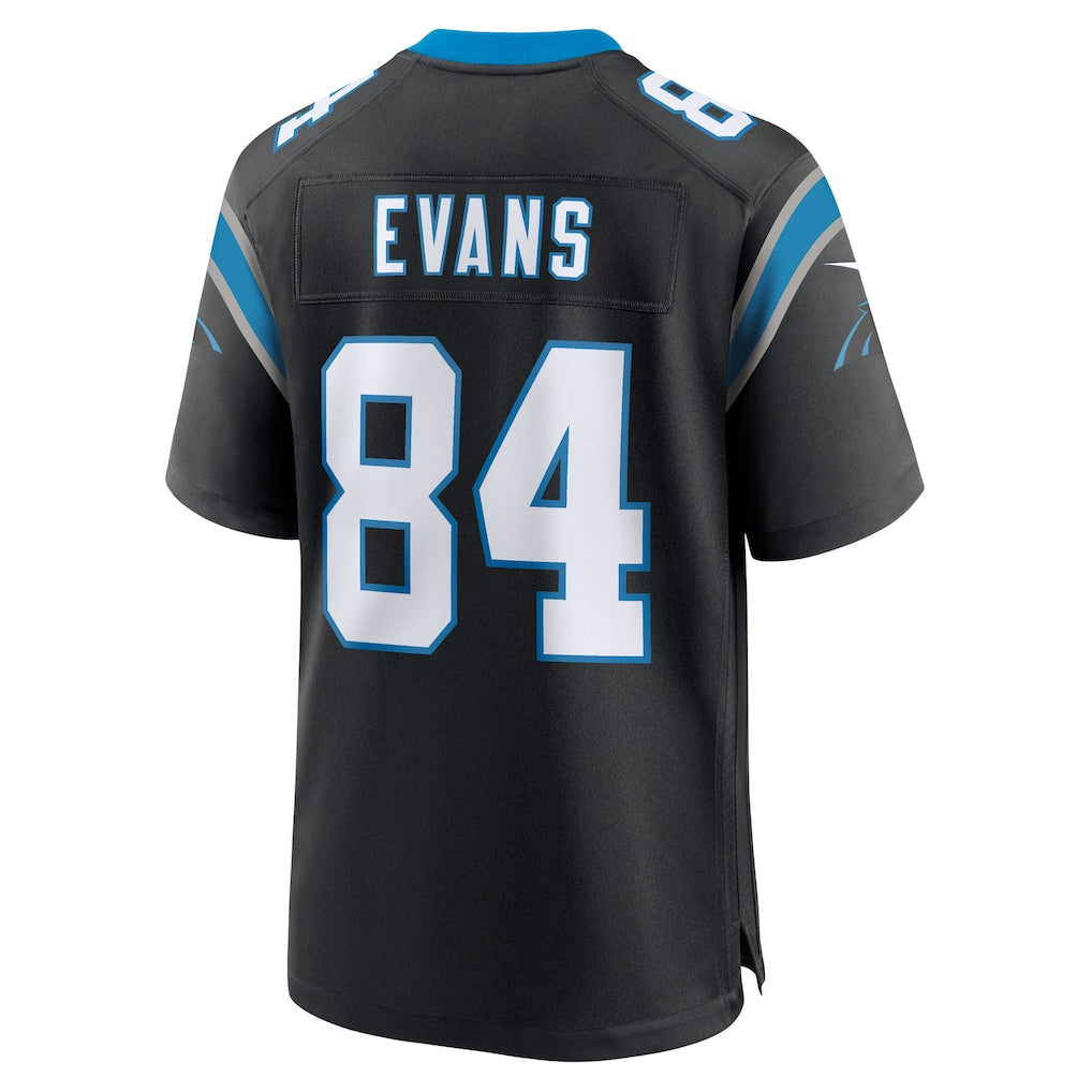 Choea C.Panthers #84 Mitchell Evans Black Team Game Jersey