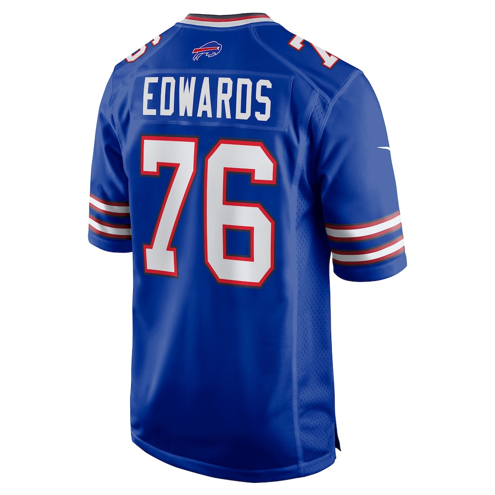 Choea B.Bills #76 David Edwards Royal Team Game Jersey