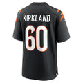 Choea C.Bengals #60 Jaxson Kirkland Black Team Game Jersey