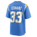 Choea LA.Chargers #33 Deane Leonard Powder Blue Player Game Jersey