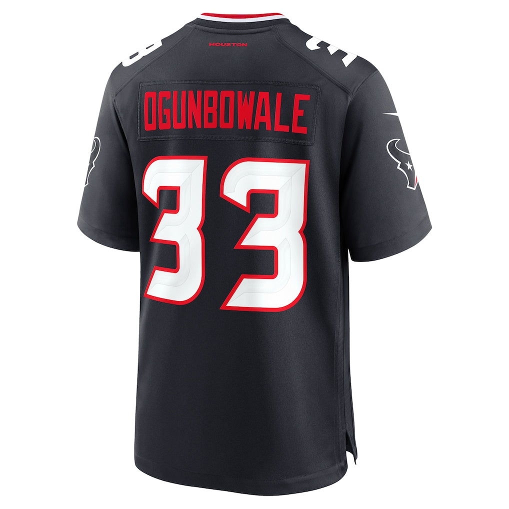 Choea H.Texans #33 Dare Ogunbowale Navy Team Game Jersey