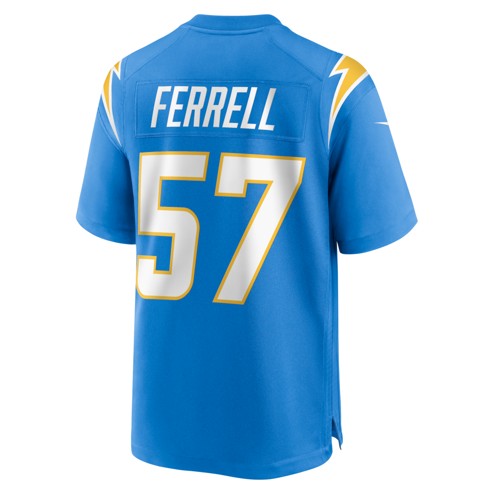 Choea LA.Chargers #57 Clelin Ferrell Powder Blue Team Game Jersey