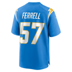 Choea LA.Chargers #57 Clelin Ferrell Powder Blue Team Game Jersey