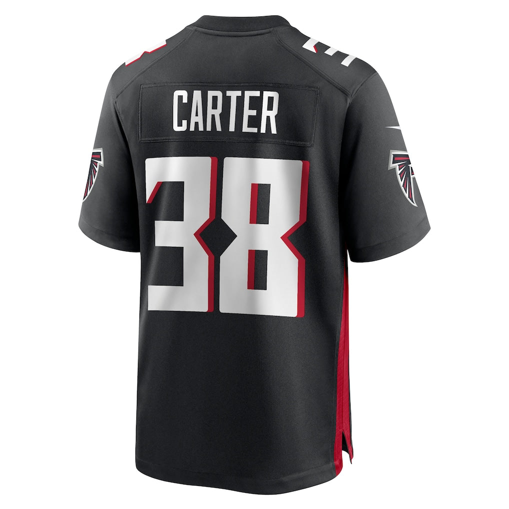 Choea A.Falcons #38 Nathan Carter Black Team Game Jersey