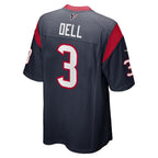 Choea H.Texans #3 Tank Dell Navy Player Game Jersey