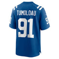 Choea IN.Colts #91 JT Tuimoloau Royal Team Game Jersey