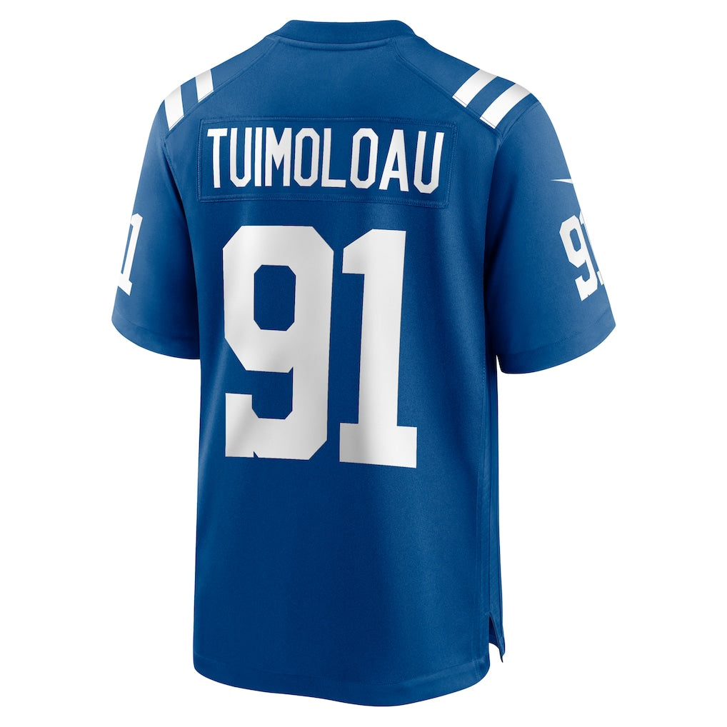 Choea IN.Colts #91 JT Tuimoloau Royal Team Game Jersey