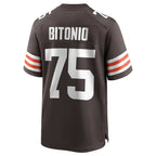 Choea C.Browns #75 Joel Bitonio Brown Game Jersey