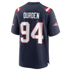 Choea NE.Patriots #94 Cory Durden Navy Team Game Jersey