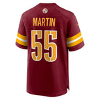 Choea W.Commanders #55 Jacob Martin Burgundy Team Game Jersey