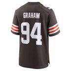 Choea C.Browns #94 Mason Graham Brown 2025 NFL Draft First Round Pick Game Jersey