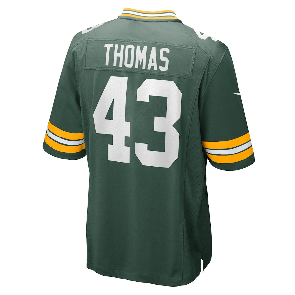 Choea GB.Packers #43 Kiondre Thomas Green Team Game Jersey