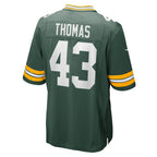 Choea GB.Packers #43 Kiondre Thomas Green Team Game Jersey