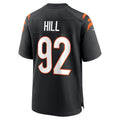 Choea C.Bengals #92 B.J. Hill Black Game Jersey