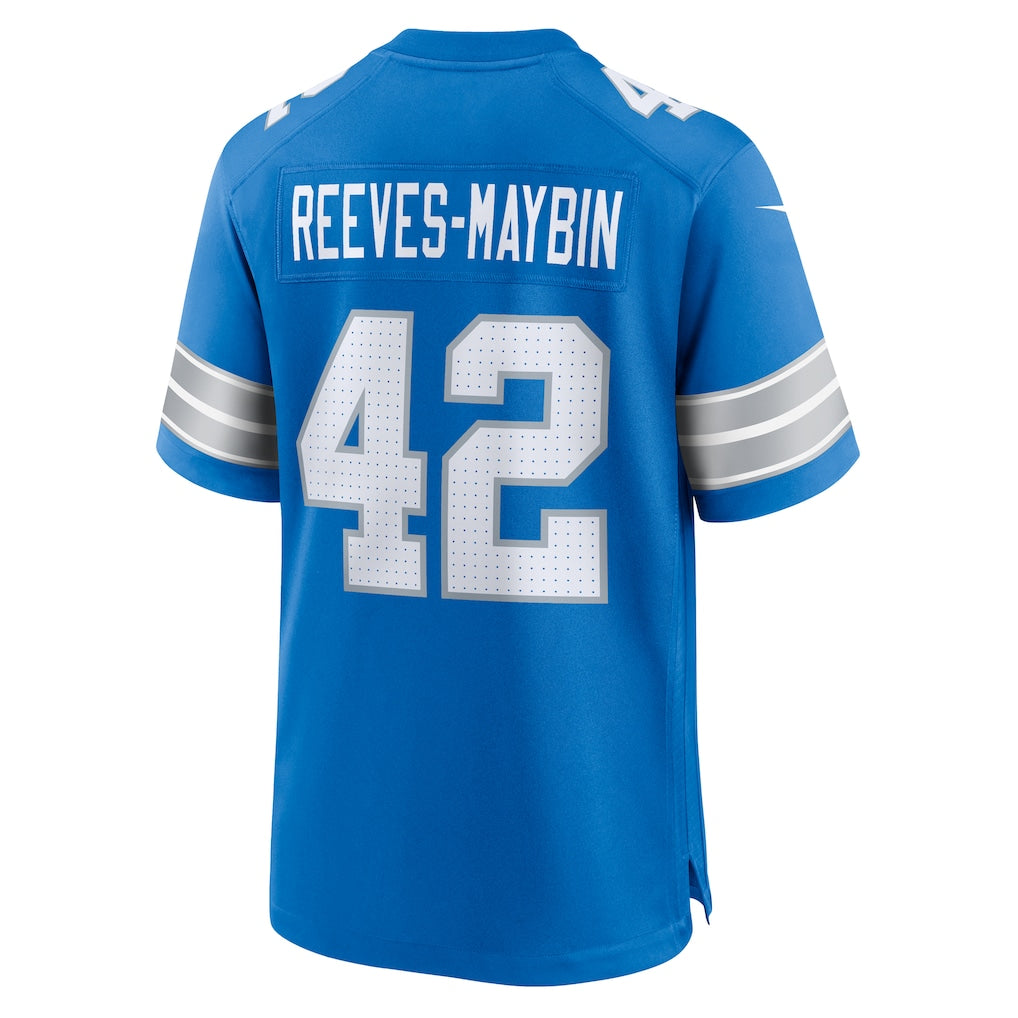 Choea D.Lions #42 Jalen Reeves-Maybin Blue Team Game Jersey
