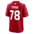 Choea A.Cardinals #78 Josh Fryar Cardinal Team Game Jersey