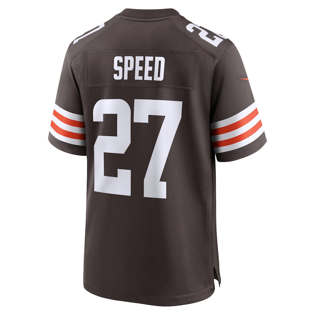 Choea C.Browns #27 Ameer Speed Brown Team Game Jersey