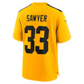 Choea P.Steelers #33 Jack Sawyer Gold Alternate Game Jersey