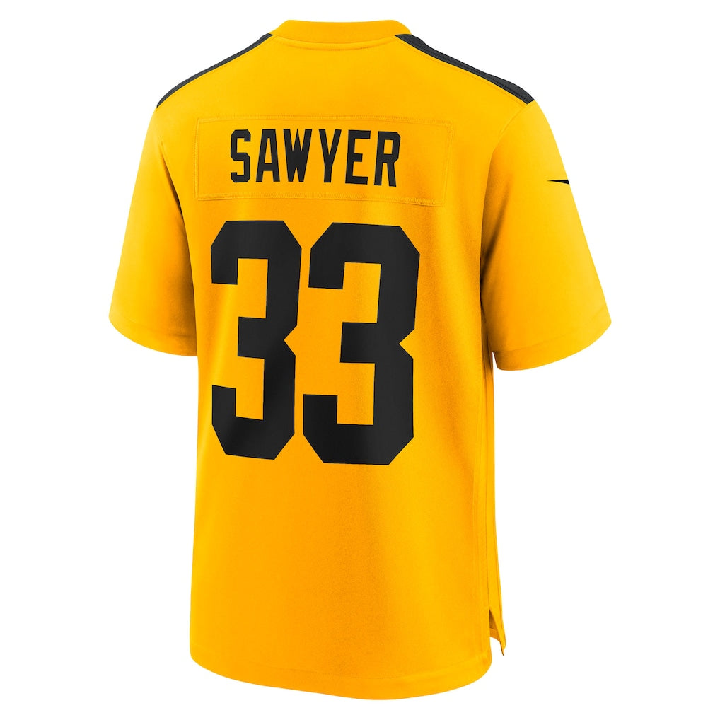 Choea P.Steelers #33 Jack Sawyer Gold Alternate Game Jersey
