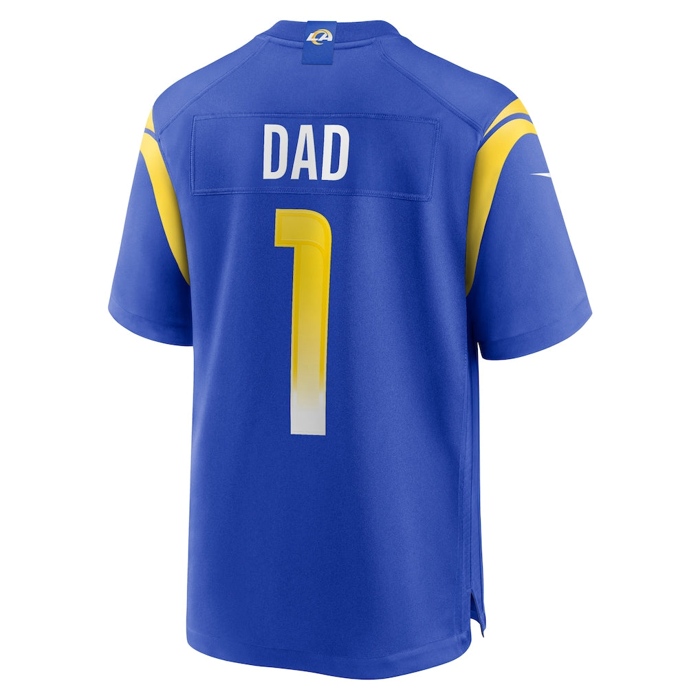 Choea LA.Rams #1 Dad Royal Game Jersey
