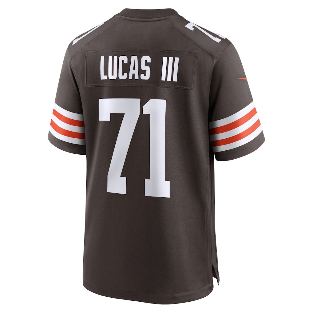 Choea C.Browns #71 Cornelius Lucas Brown Team Game Jersey
