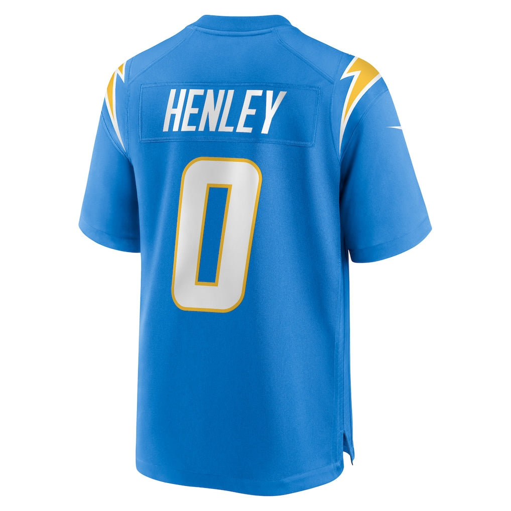 Choea LA.Chargers #0 Daiyan Henley Powder Blue Team Game Jersey