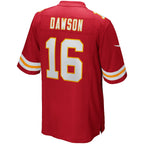 Choea KC.Chiefs #16 Len Dawson Red Game Retired Player Jersey