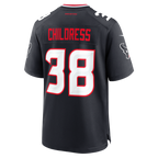 Choea H.Texans #38 Zion Childress Navy Team Game Jersey