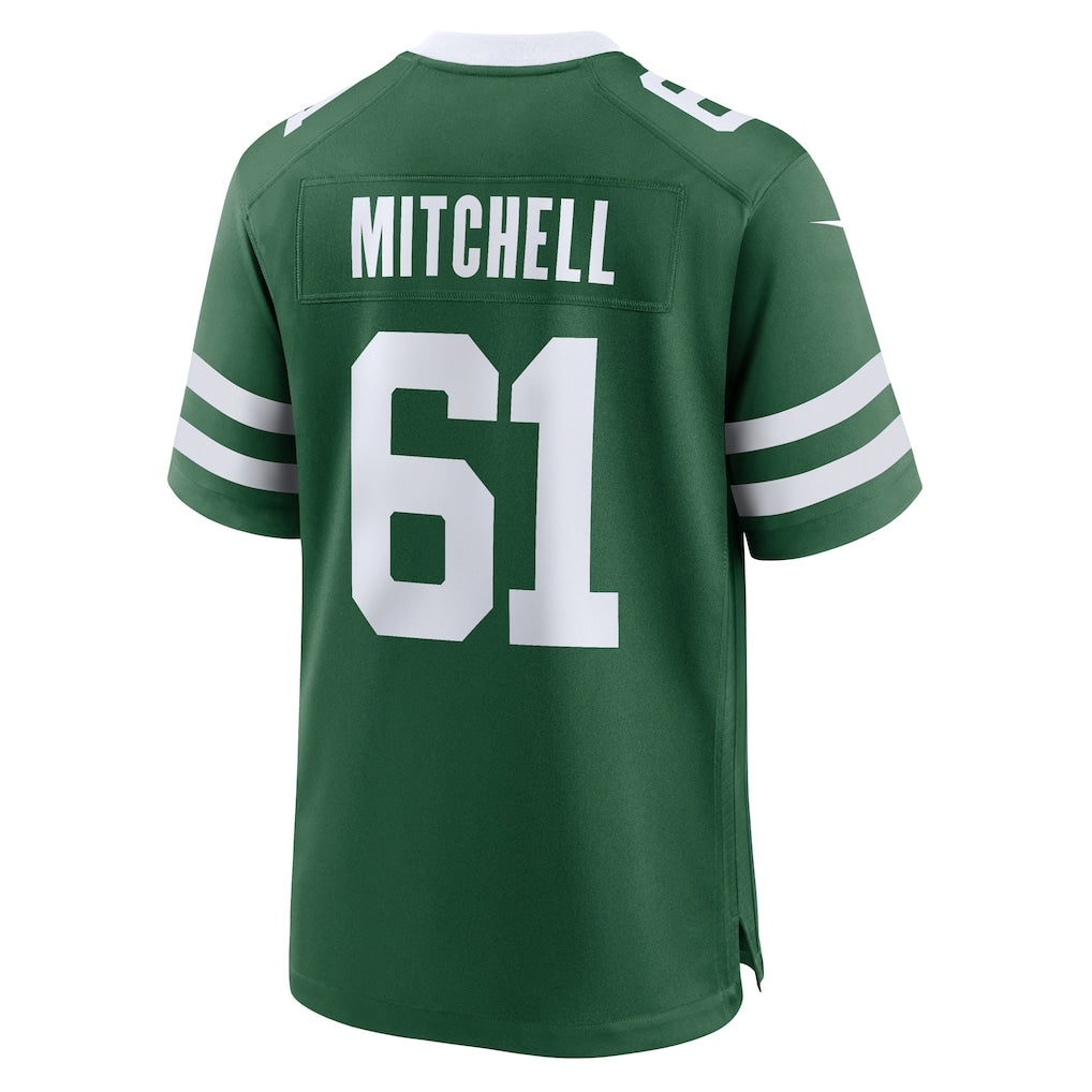 Choea NY.Jets #61 Max Mitchell Legacy Green Team Game Jersey