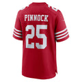 Choea SF.49ers #25 Jason Pinnock Scarlet Team Game Jersey