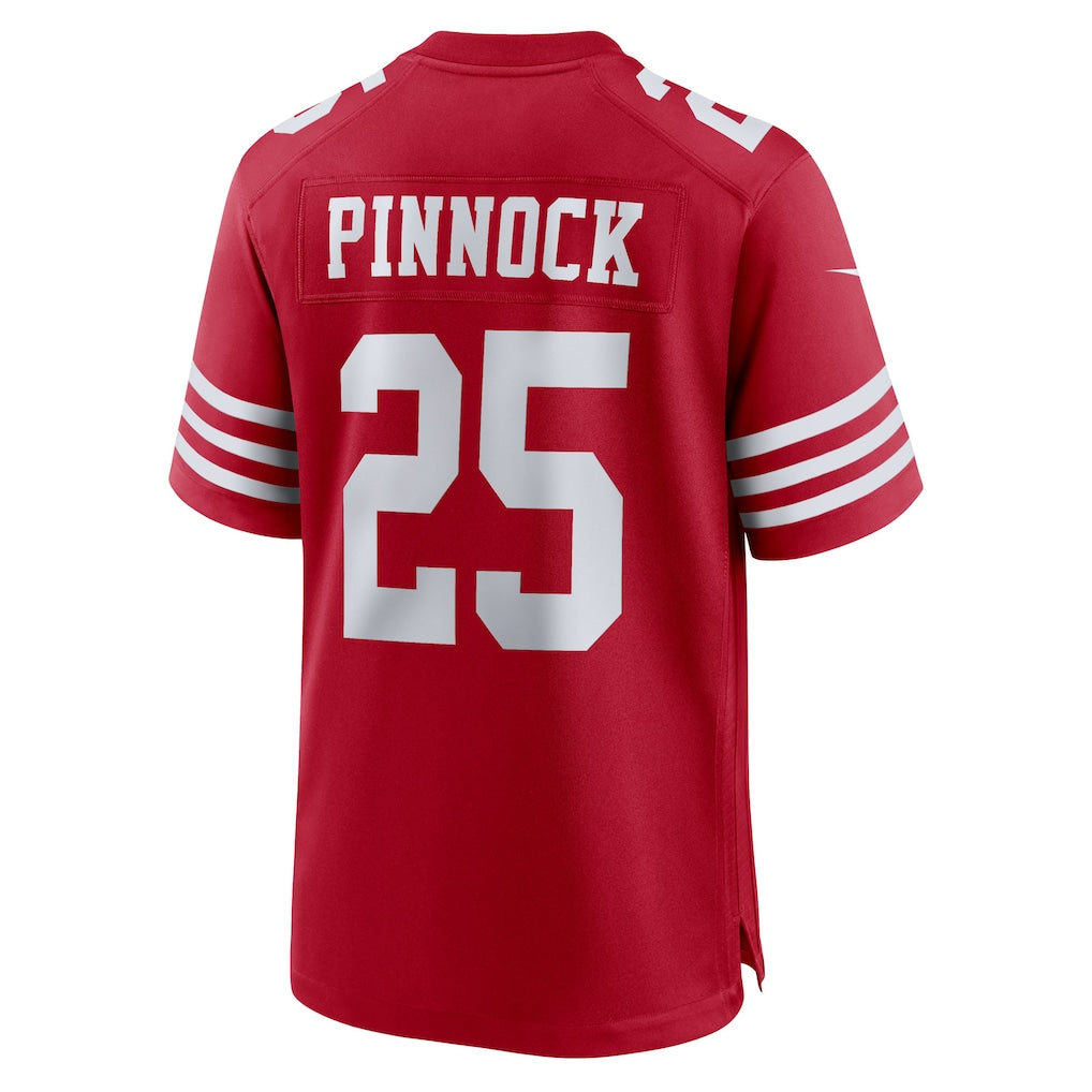 Choea SF.49ers #25 Jason Pinnock Scarlet Team Game Jersey