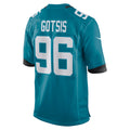 Choea J.Jaguars #96 Adam Gotsis Teal Game Jersey