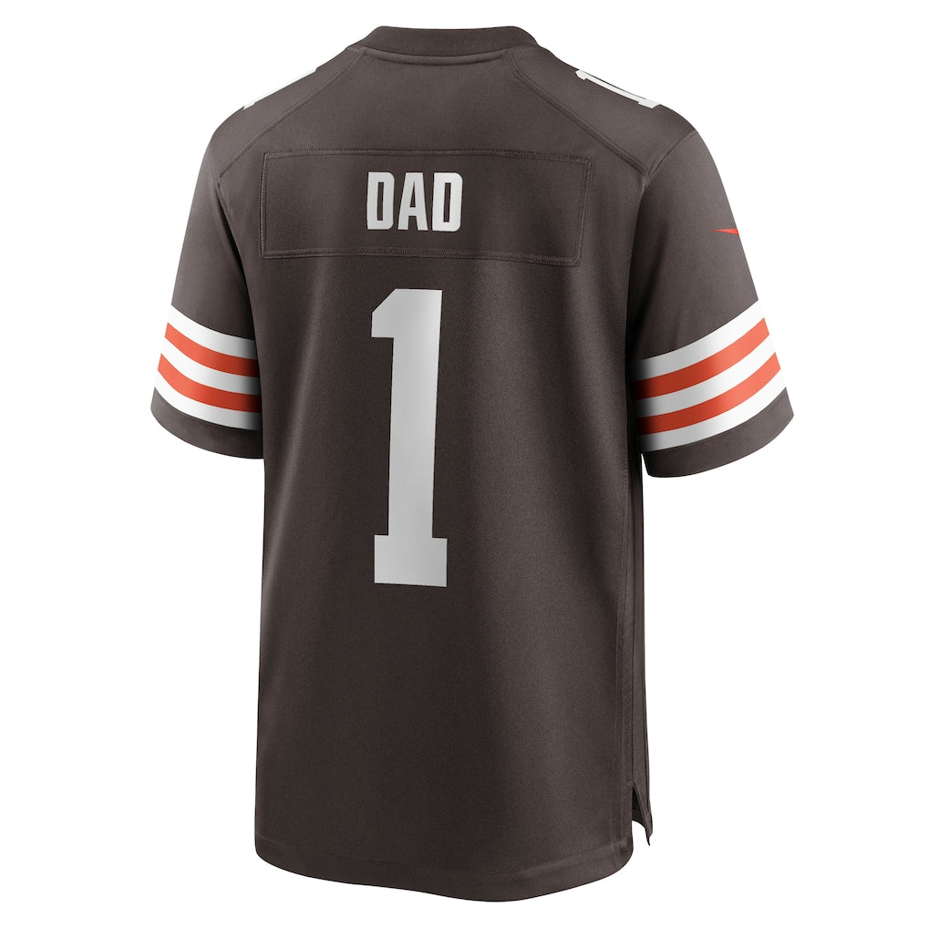 Choea C.Browns #1 Dad Brown Game Jersey