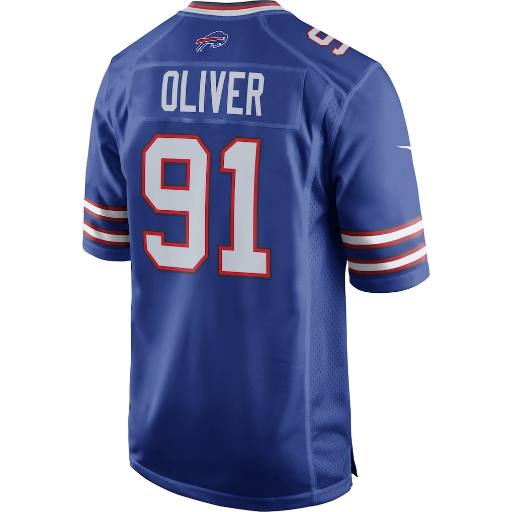 Choea B.Bills #91 Ed Oliver Royal Game Player Jersey