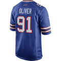 Choea B.Bills #91 Ed Oliver Royal Game Player Jersey