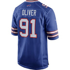 Choea B.Bills #91 Ed Oliver Royal Game Player Jersey