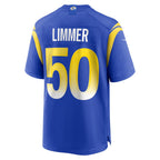 Choea LA.Rams #50 Beaux Limmer Royal Team Game Jersey