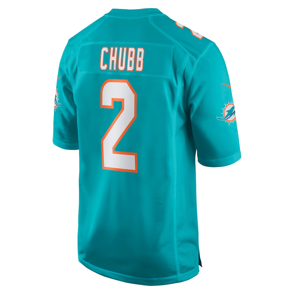Choea M.Dolphins #2 Bradley Chubb Aqua Game Player Jersey