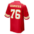 Choea KC.Chiefs #76 Kingsley Suamataia Red Game Jersey