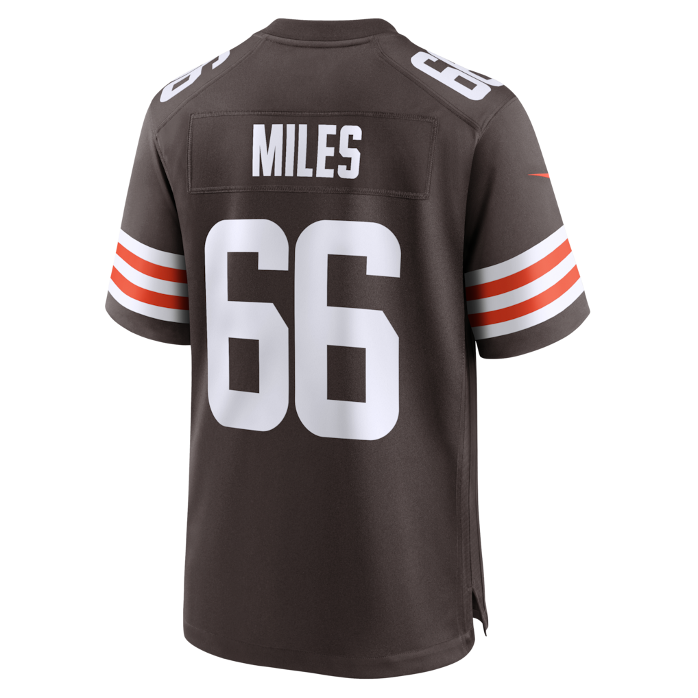Choea C.Browns #66 Joshua Miles Brown Team Game Jersey