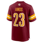 Choea W.Commanders #23 Trey Amos Burgundy Team Game Jersey