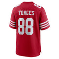 Choea SF.49ers #88 Jake Tonges Scarlet Team Game Jersey