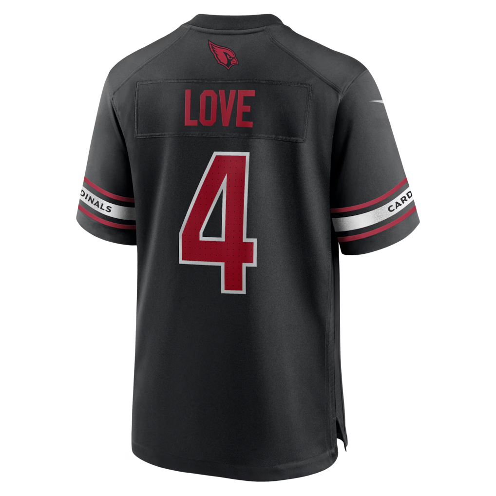 Choea A.Cardinals #4 Jeremiyah Love Black Game Player Stitched Jerseys