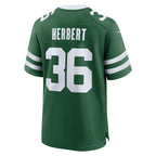 Choea NY.Jets #36 Khalil Herbert Legacy Green Team Game Jersey