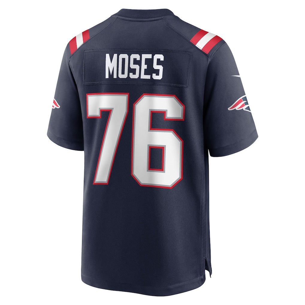 Choea NE.Patriots #76 Morgan Moses Navy Team Game Jersey